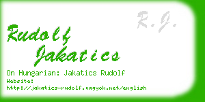 rudolf jakatics business card